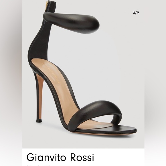 New! Gianvito Rossi Black Strappy Heels - Picture 2 of 16